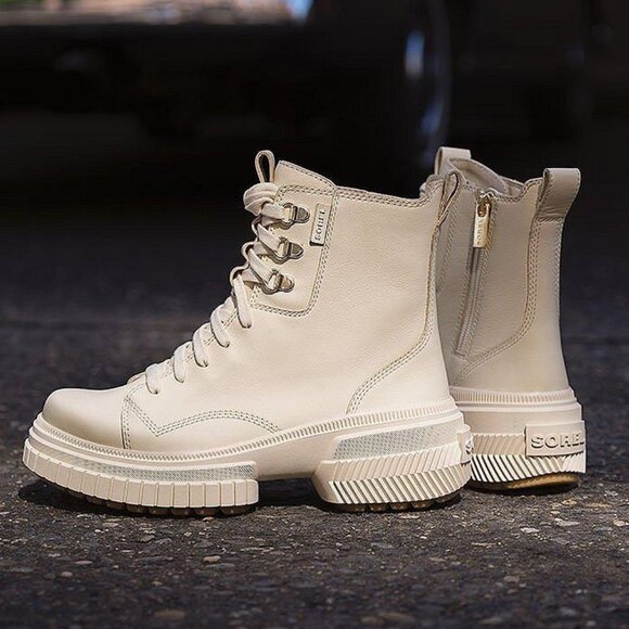 NEW Sorel Ona Ave Chelsea Boots Waterproof, Lace up , Leather for women 1125 7S3 - Picture 2 of 9